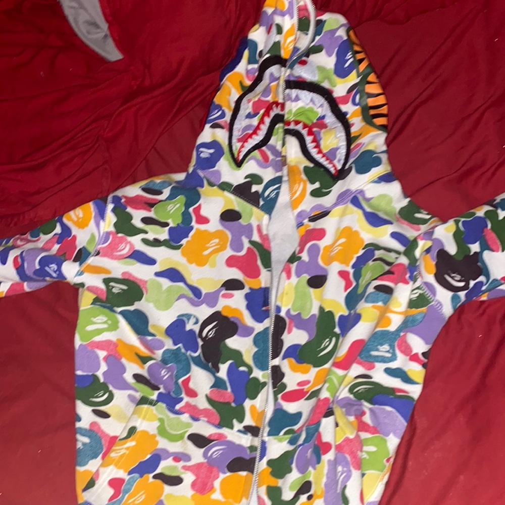 I am selling a Multi color bape hoodie